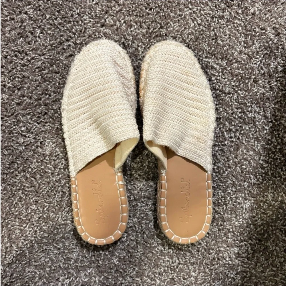 Splendid Ivory Espadrille Slip-On Sandals | Neutral Summer Shoe Size 7 - Picture 1 of 3